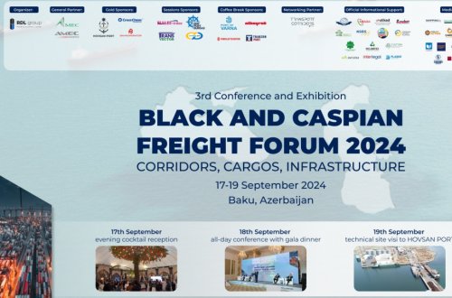 Bakıda “Black and Caspian Freight Forum 2024: dəhlizlər, yüklər, infrastruktur” konfrans-sərgisi keçiriləcək