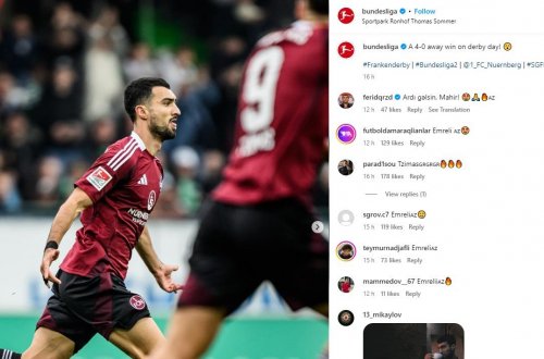 Almaniya Bundesliqasının rəsmi səhifəsi Mahir Emrelinin fotosunu paylaşıb