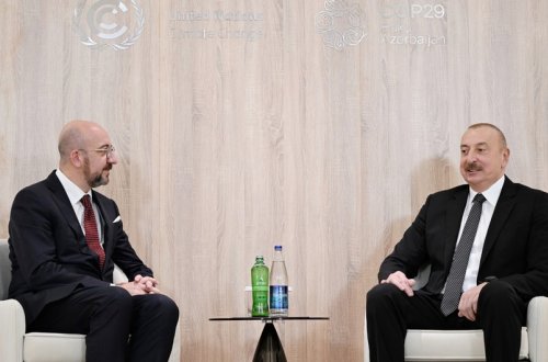 İlham Əliyev Avropa İttifaqı Şurasının Prezidenti ilə görüşüb